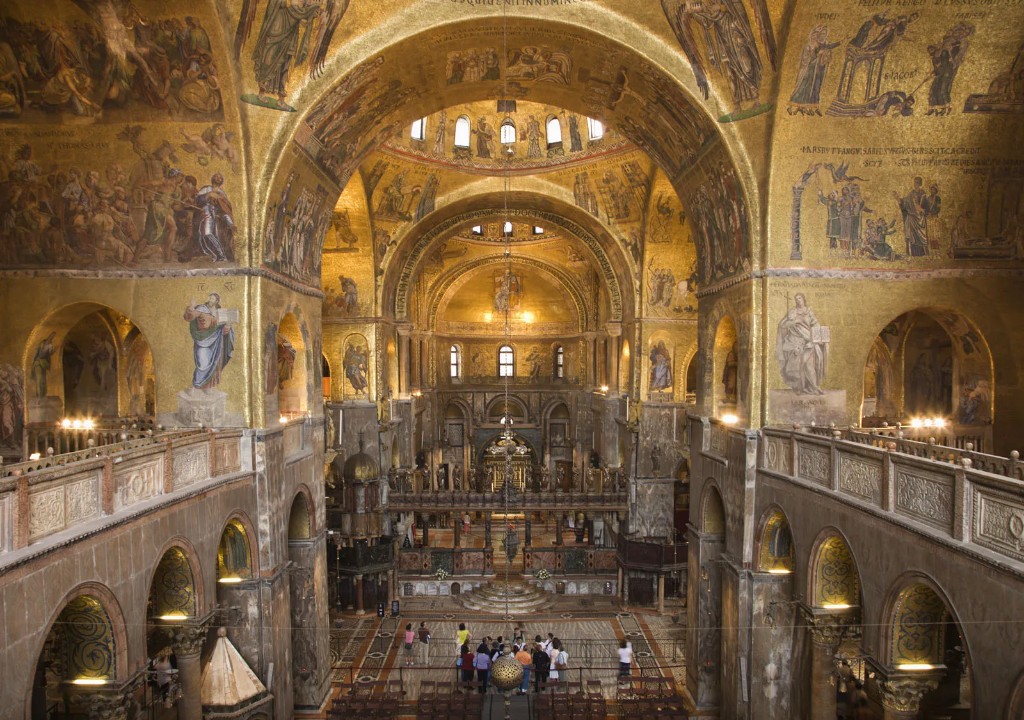 Interior of St. Mark's Basilica in Venice